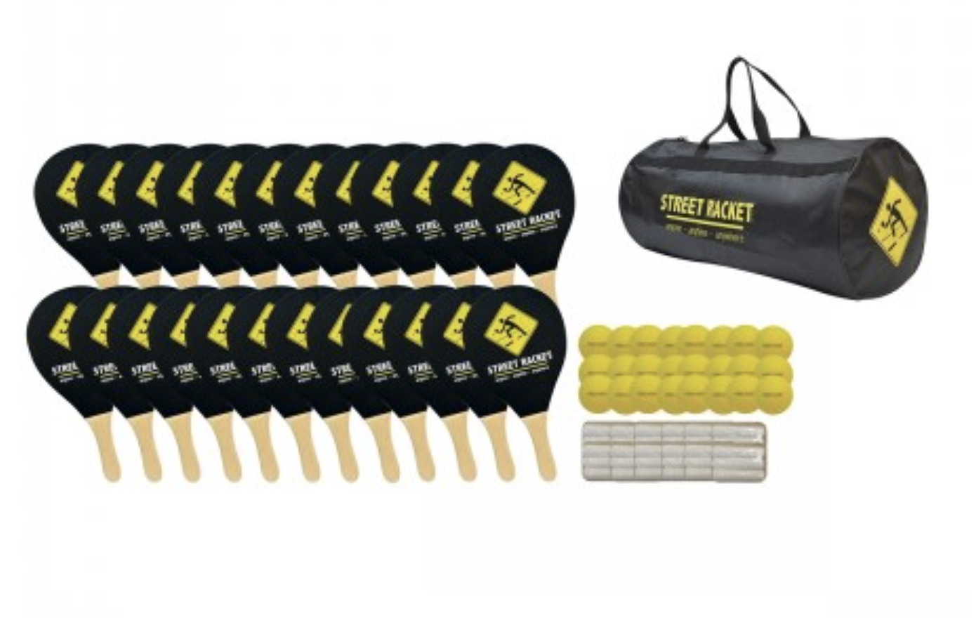 Kit 24 raquettes, balles,...
